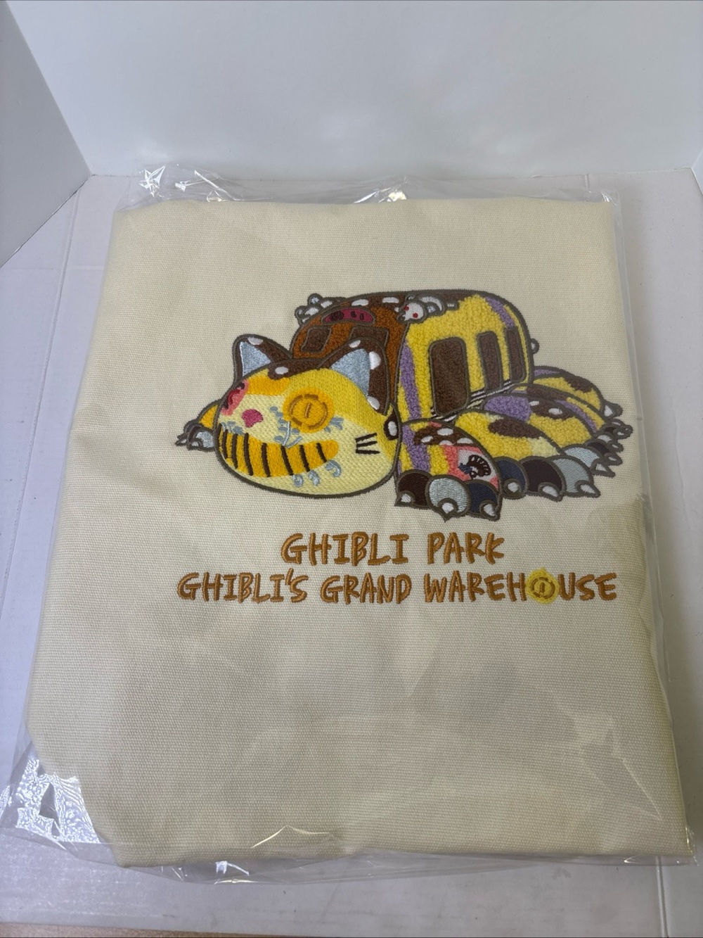 Cream Canvas Tote - Ghibli's Grand Warehouse. New. - Picture 2 of 9